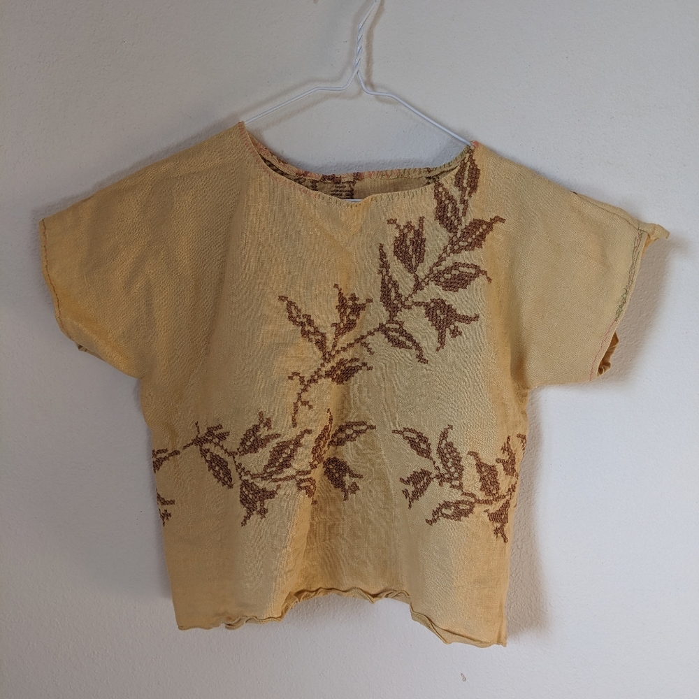 Handmade Vtg Tablecloth Shirt